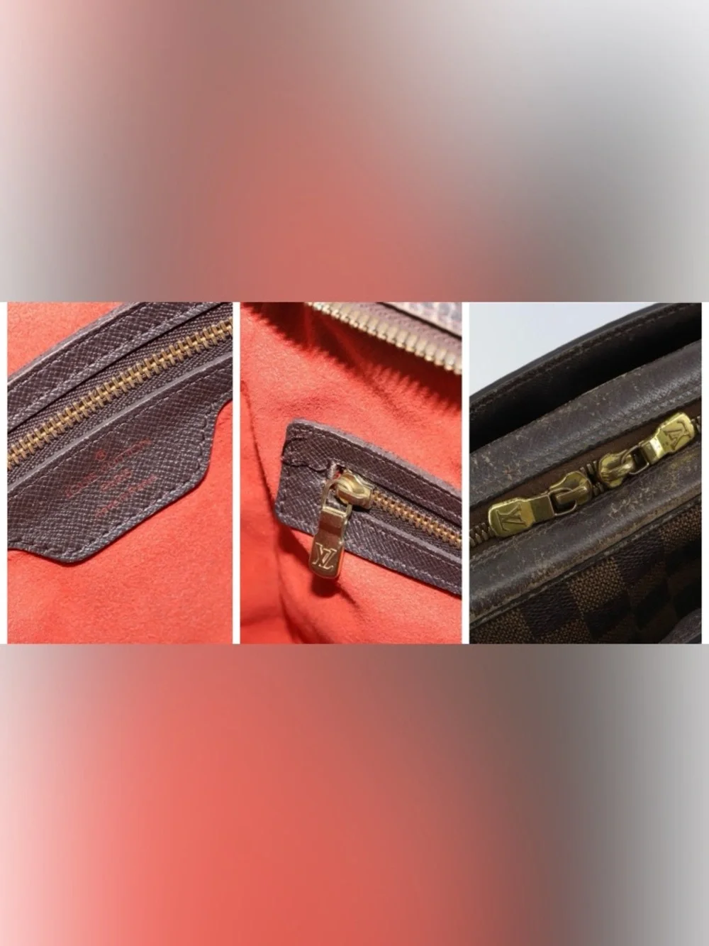 LOUIS VUITTON Triana Handbag Damier Ebene Vintage Y2K 90s